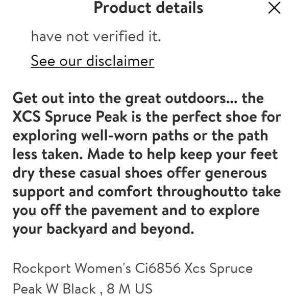 NWOT Rockport XCS Spruce Peak waterproof hiking shoes 7 - Picture 6 of 6